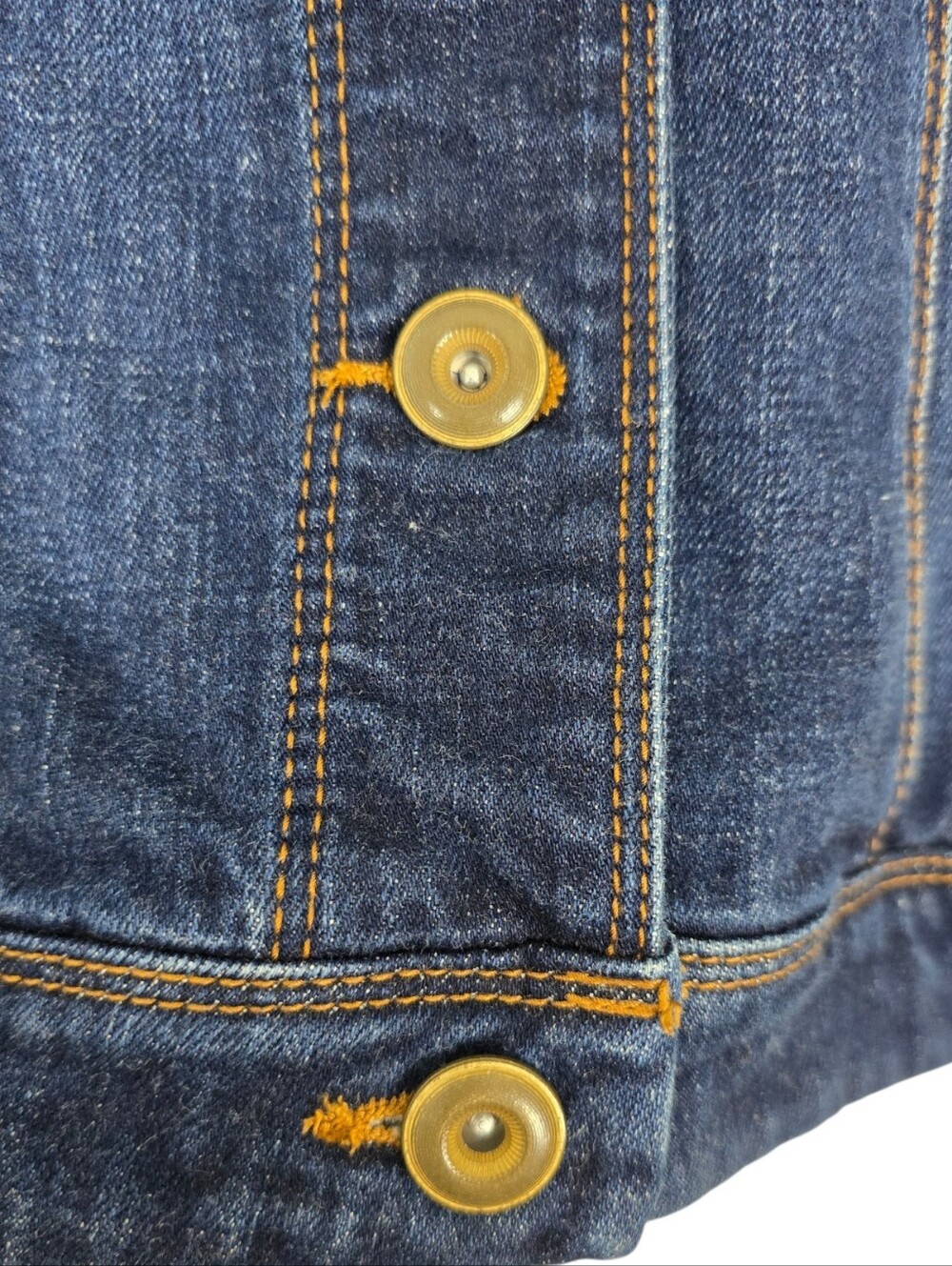 Cabi Norma Jean Stretch Denim Trucker Jacket Dark Blue Small - Picture 8 of 14
